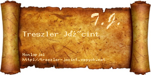 Treszler Jácint névjegykártya